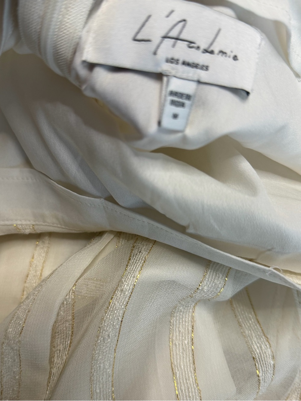 L'Academie Cream Sheer midi skirt - Picture 7 of 11